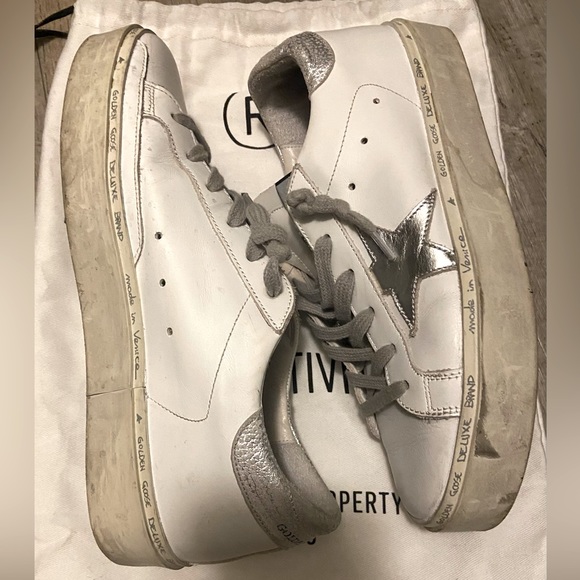 Hi Star Sneaker in White & Silver 38 - Picture 8 of 8